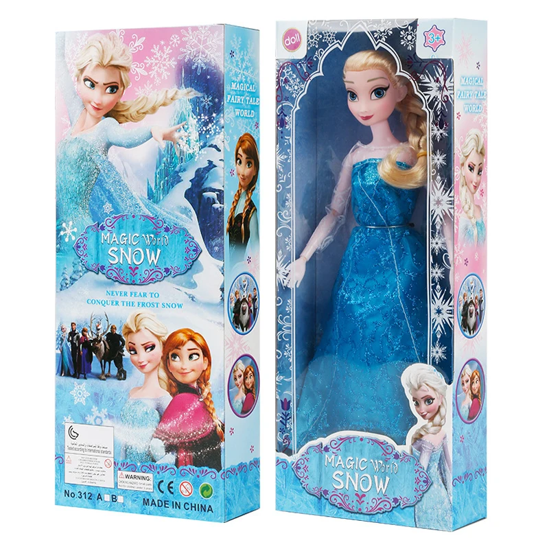 Disney подлинный замороженный снег кукла девочка мягкие игрушки Эльза Анна