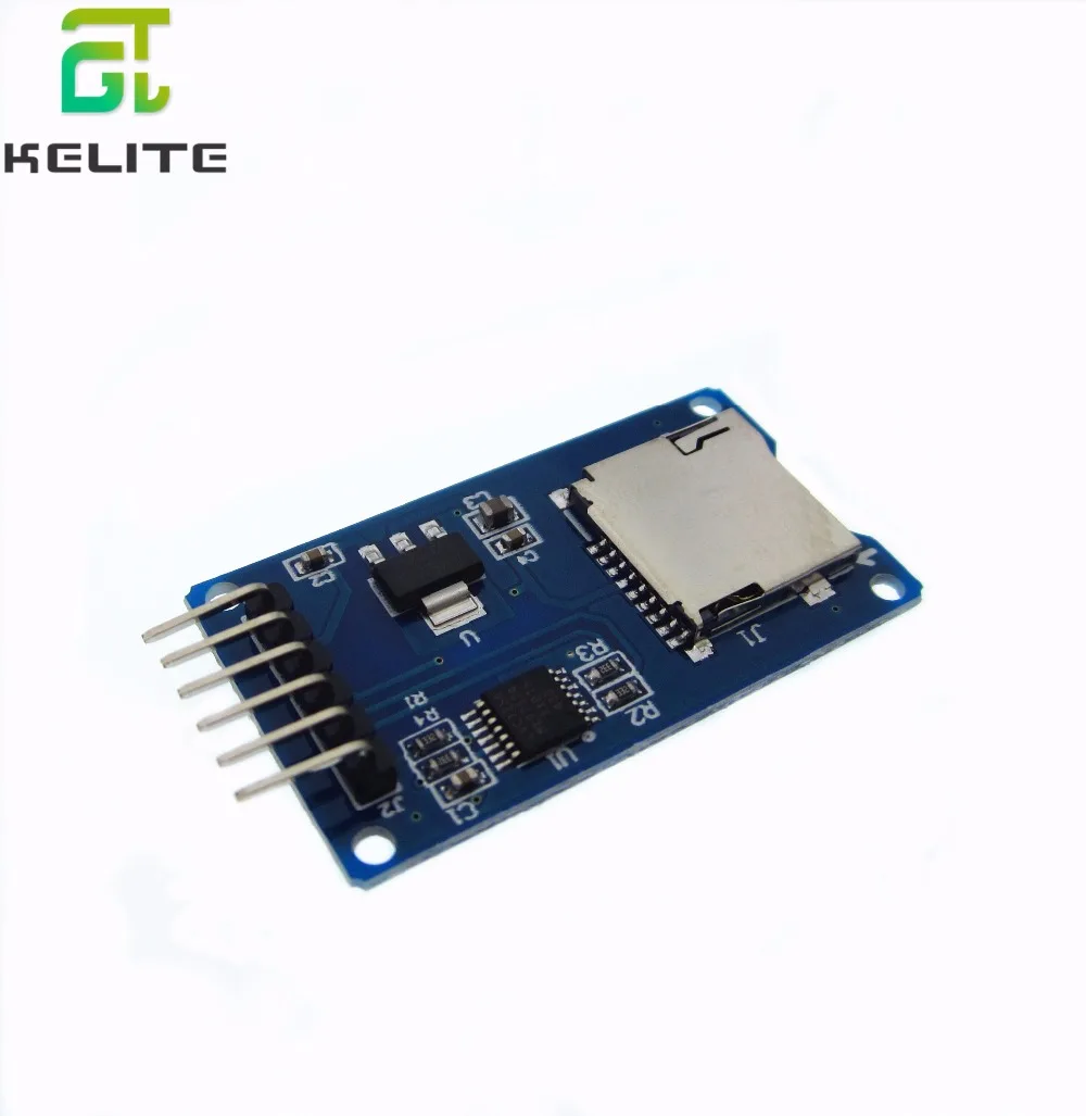 10 шт./лот модуль считывания карт Micro SD mini TF интерфейсы SPI с чипом преобразователя