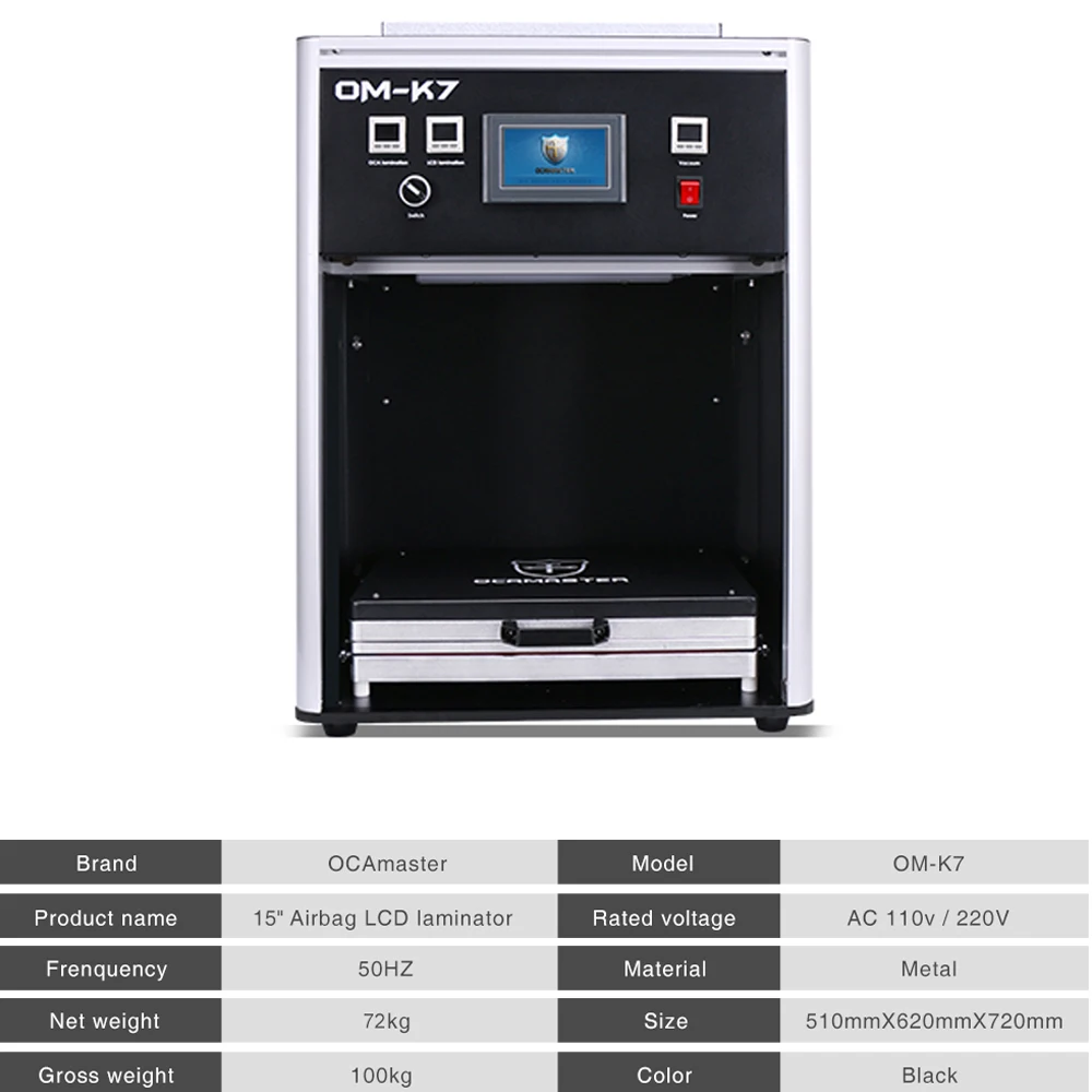 Новинка OCA Master OM K7 15 дюймовая воздушная подушка вакуумная ламинирующая машина для