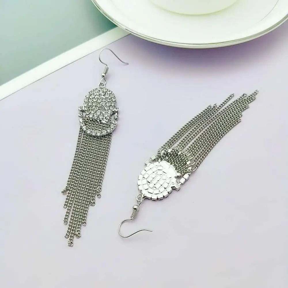 Модные женские сережки с покрытием из родия хорошего качества|Серьги-подвески| |