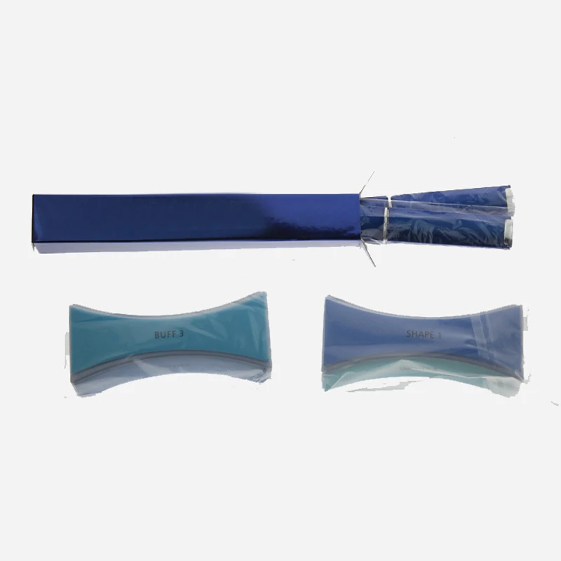 

4Pcs/Set Blue Color Professional Nail Care Kit Include 2PCS Glass Nail Files With Case 2PCS 4Steps Nail Buffer Blocks