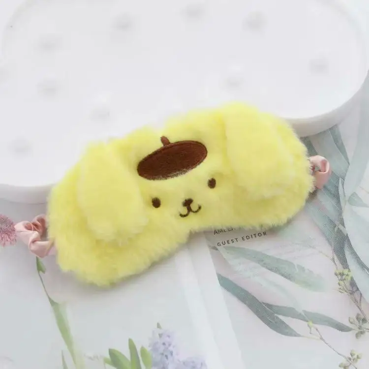 Sanrio, Hello Kitty My Melody Cinnamoroll Badtz-maru маленькая двойная звезда Pom Purin мультфильм Плюшевые затенения патч сна тени для век