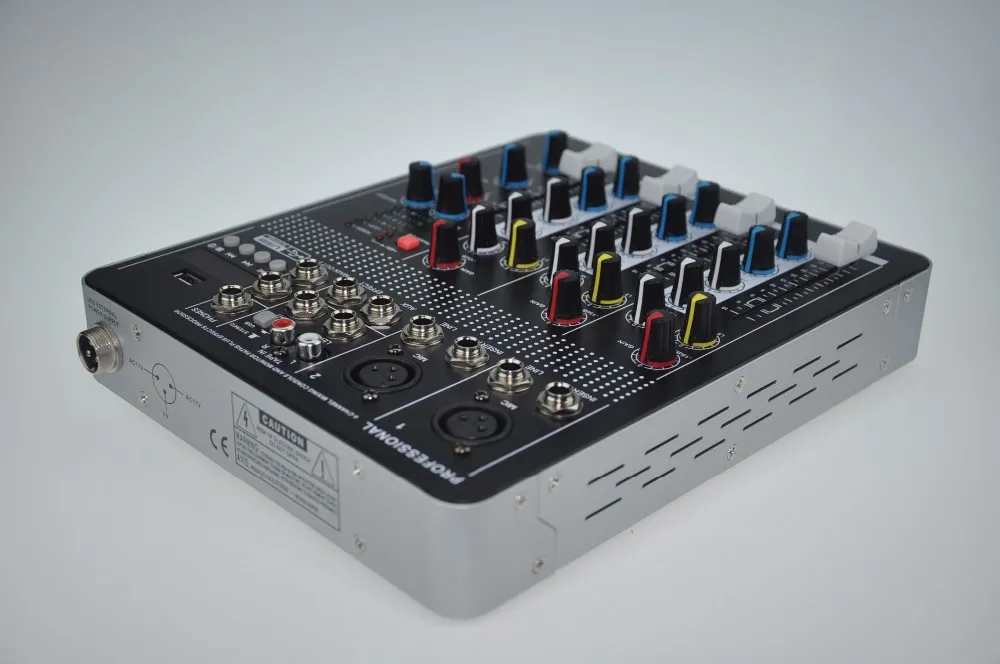 Пульт звукового микшера с USB 4 микшер каналов звуковая консоль DJ оборудование/48В Питание с Bluetooth смешивание звука