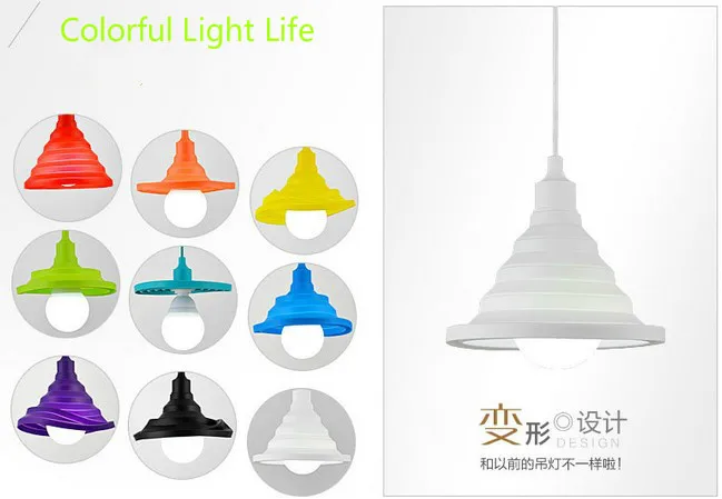 Новинка красочные силиконовые гелевые подвесные светильники крышка бар