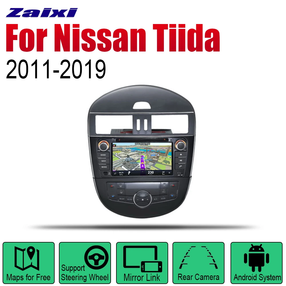 

Android Car Radio Stereo GPS Navigation For Nissan Tiida 2011~2019 Accessories 2din Multimedia Player Audio Head Unit HD Screen