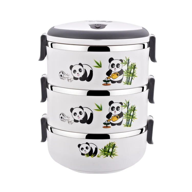 Модные милые сумки для ланча термос контейнер из нержавеющей стали с мультяшным