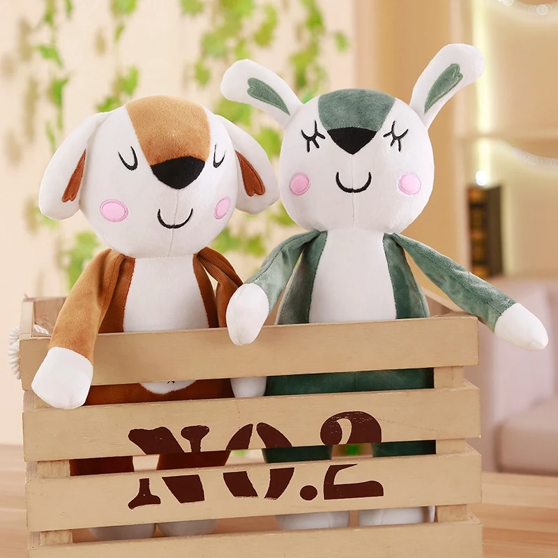 

Kawaii Rabbit Dog Plush Toys Cartoon Stuffed Animal Mr. dog & Mrs. Rabbit Couple Dolls Pillows Soft Toy for Baby Birthday Gift