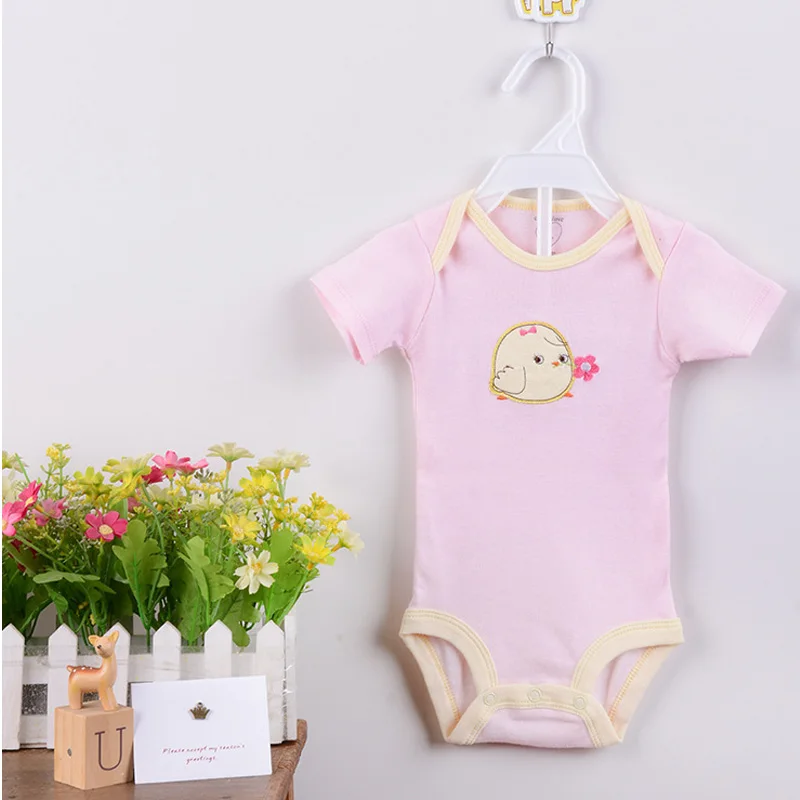 10 шт. летние детские комбинезоны комбинезон для маленьких девочек 100% хлопок с