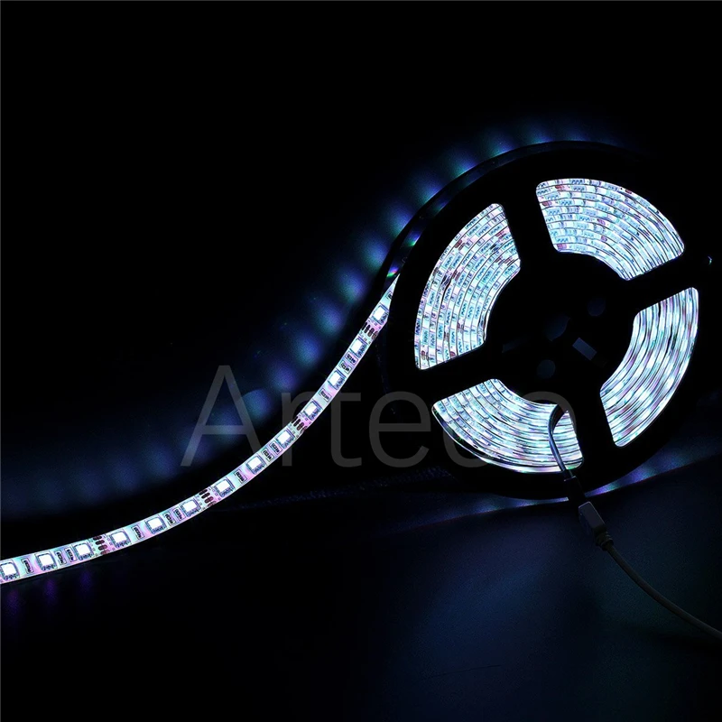DC24V SMD 5050 светодиодный гибкий светильник IP65 Водонепроницаемый 60 Светодиодный s/m, 5 м светодиодный 5050 RGB, одноцветный светодиодный ленточный