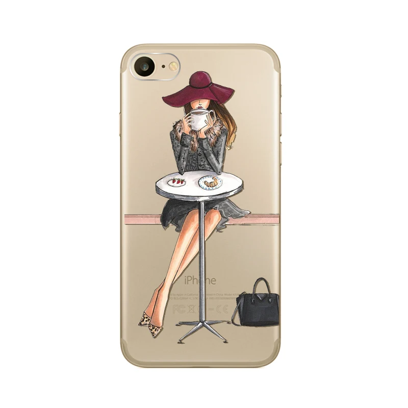 Phone Cases For iPhone X XS 7 8 6 6s 7Plus 8Plus Traveling Girls Design Beautiful Bikini Girl Back Cover for iphone XR Max |