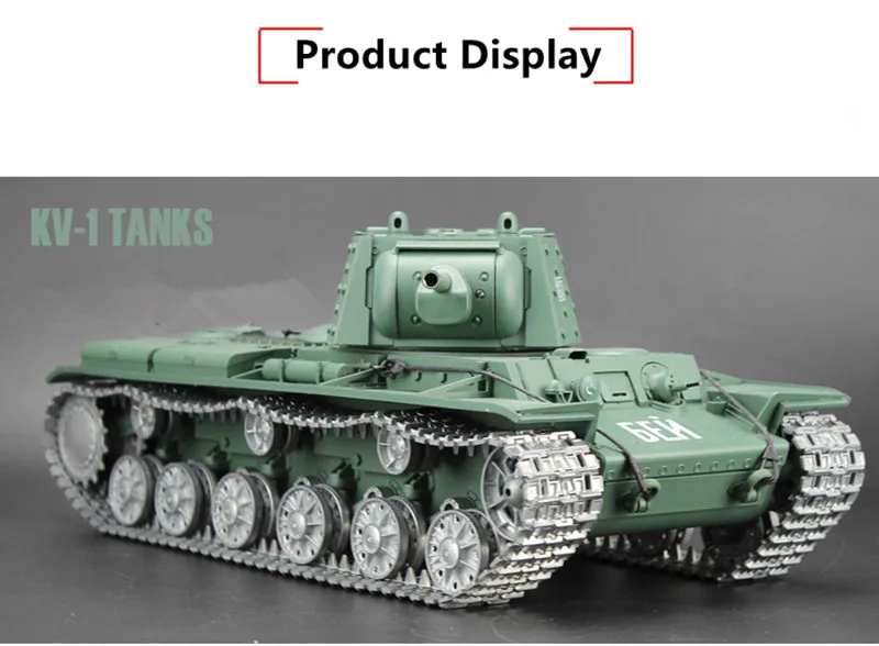 Россия KV-1 бронированный боевой танк с дистанционным управлением модель 1:16 металл/пластик револьверный вращающийся имитационный светильник звук дым мальчик р/у танк