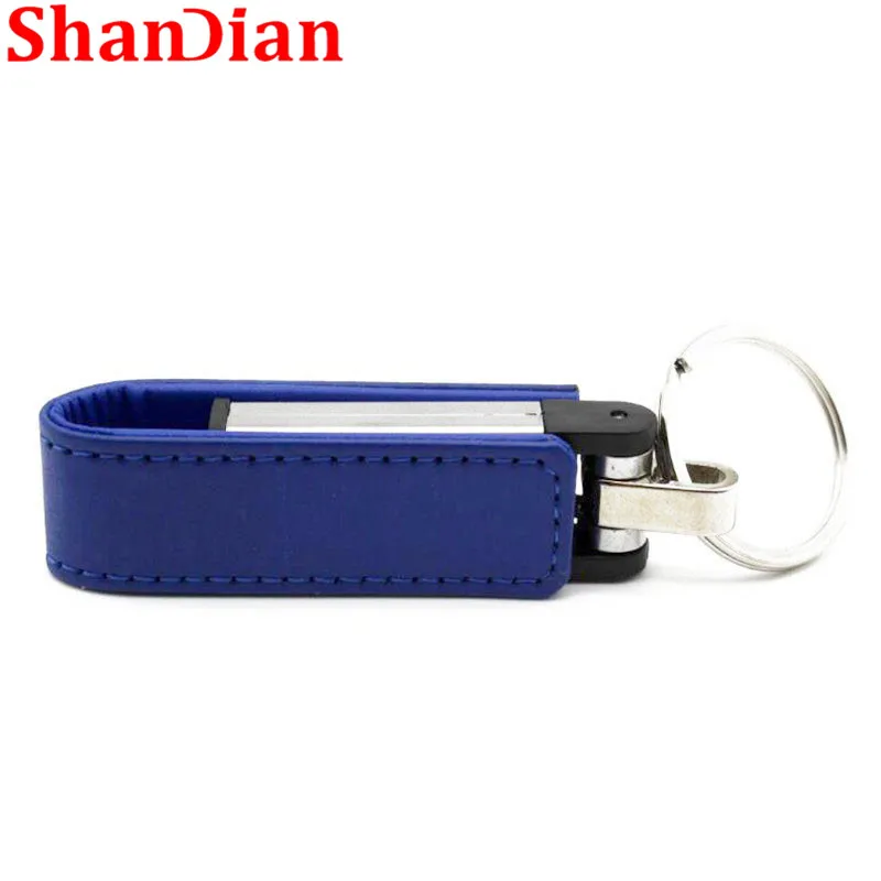 Флэш карта памяти SHANDIAN рекламная leather флэш usb 32 ГБ 16 8 4 Гб креативный модный