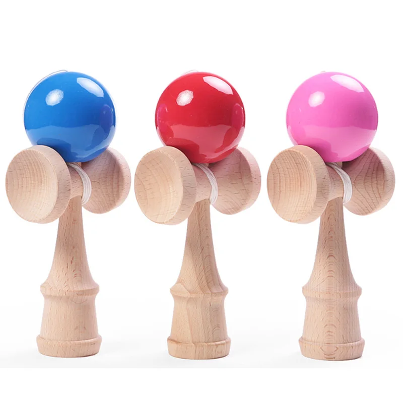 Kendama 18 см полная трещина PU краска деревянный шар Kendama умелое жонглирование мяч игра игрушка Спорт на открытом воздухе