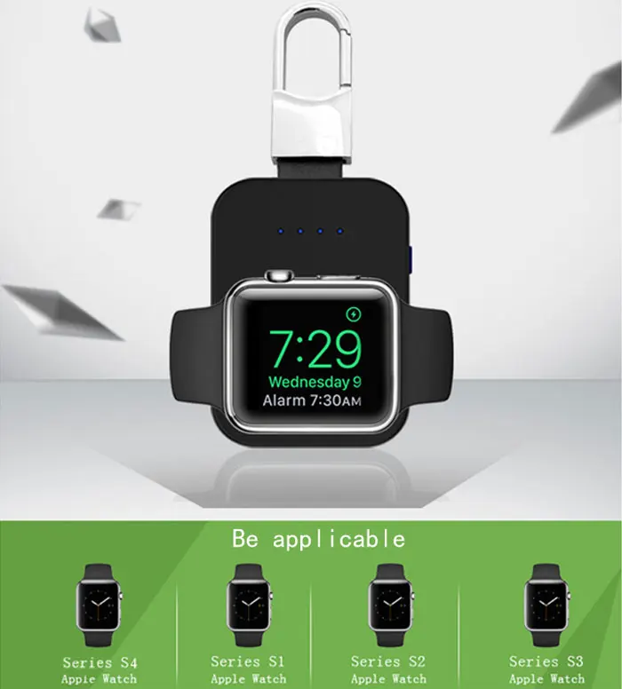 Беспроводной Зарядное устройство для наручных часов Apple Watch 44 мм/42 мм/38/40 наручных часов iWatch, 5/4/3/2/1 Портативный smart watch внешний аккумулятор power bank брелок
