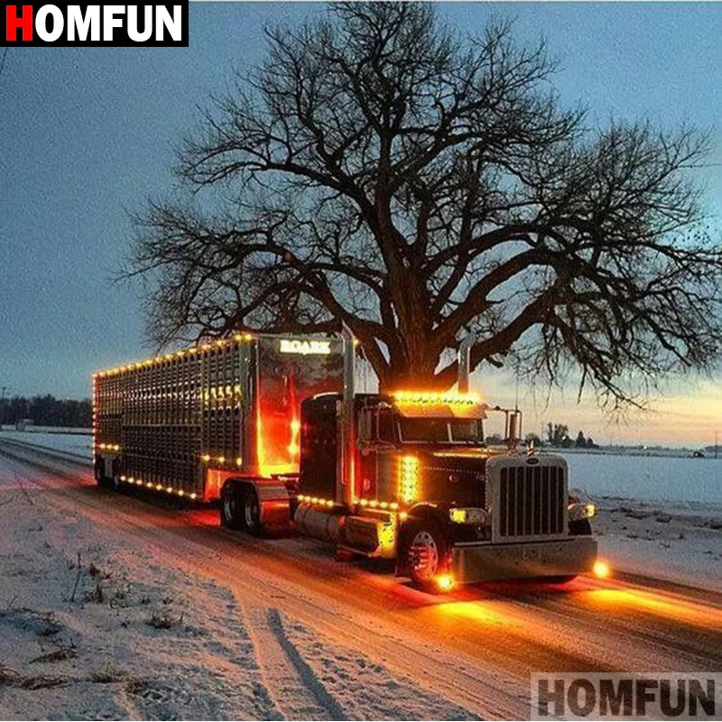 HOMFUN полный квадратный/круглый дрель алмазная живопись 5D сделай сам &quotДерево