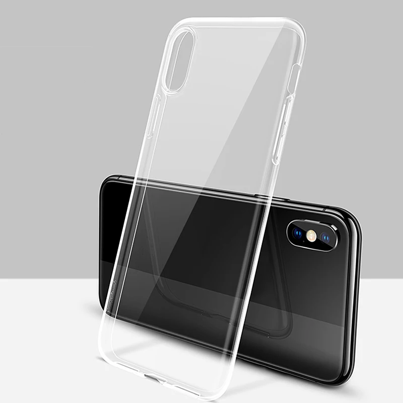 Чехол для iPhone X 8 7 6 6s Plus Прозрачный Мягкий ТПУ силиконовый защитный чехол рукав
