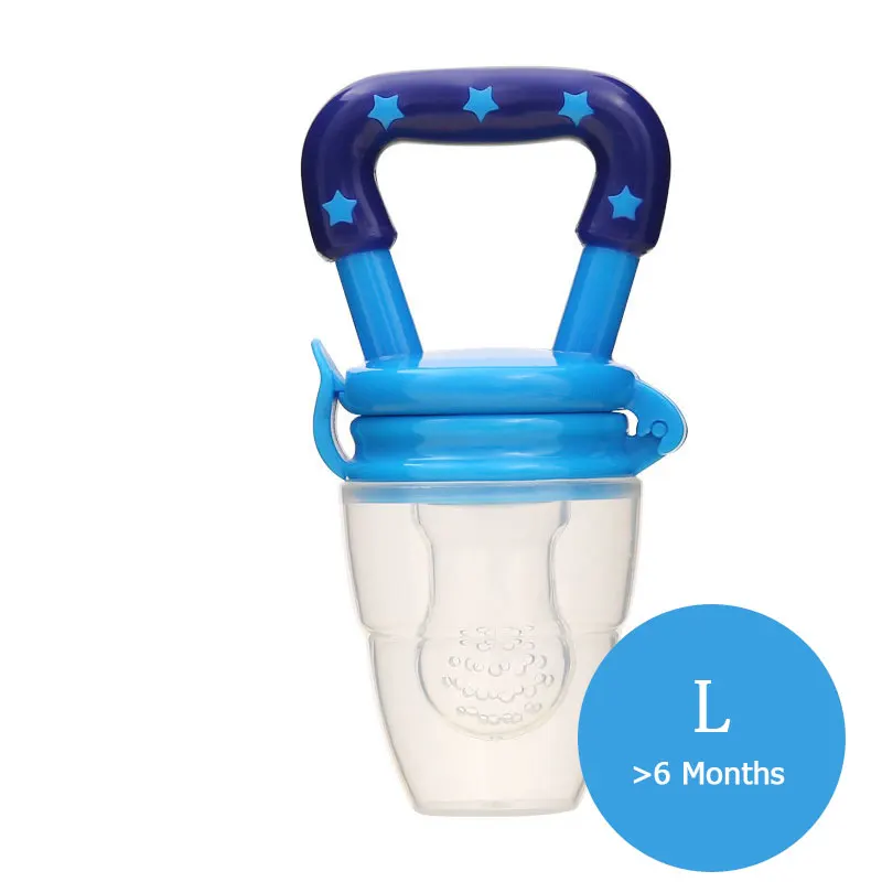 blue L Детская бутылочка для кормления, свежая фруктовая еда, Детская соска для кормления, безопасная молочная кормушка для ребенка, соска для бутылочки, Ниблер, соски - Цвет: blue L