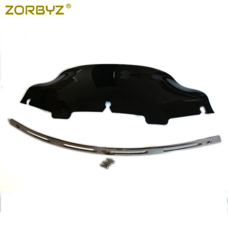 ZORBYZ шлицевая отделка + 6 &quotЧерное Лобовое стекло обтекателя ветрового стекла для