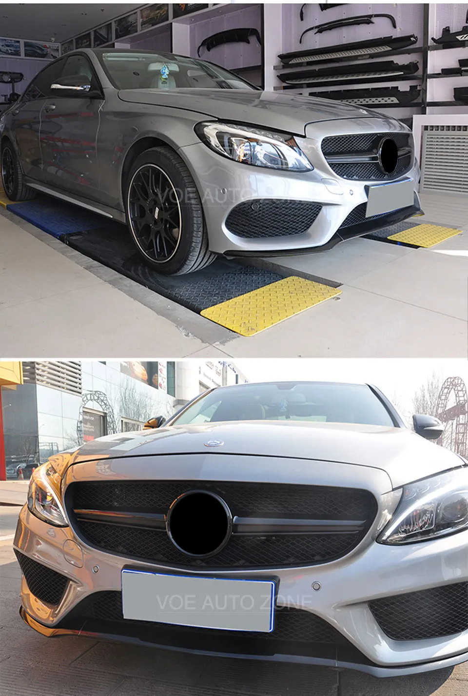 W205 AMG C63 Стиль передняя решетка гриля с AMG логотип для Mercedes-Benz C-class W205 C180 C200 C220d C250 C260 C300 C400
