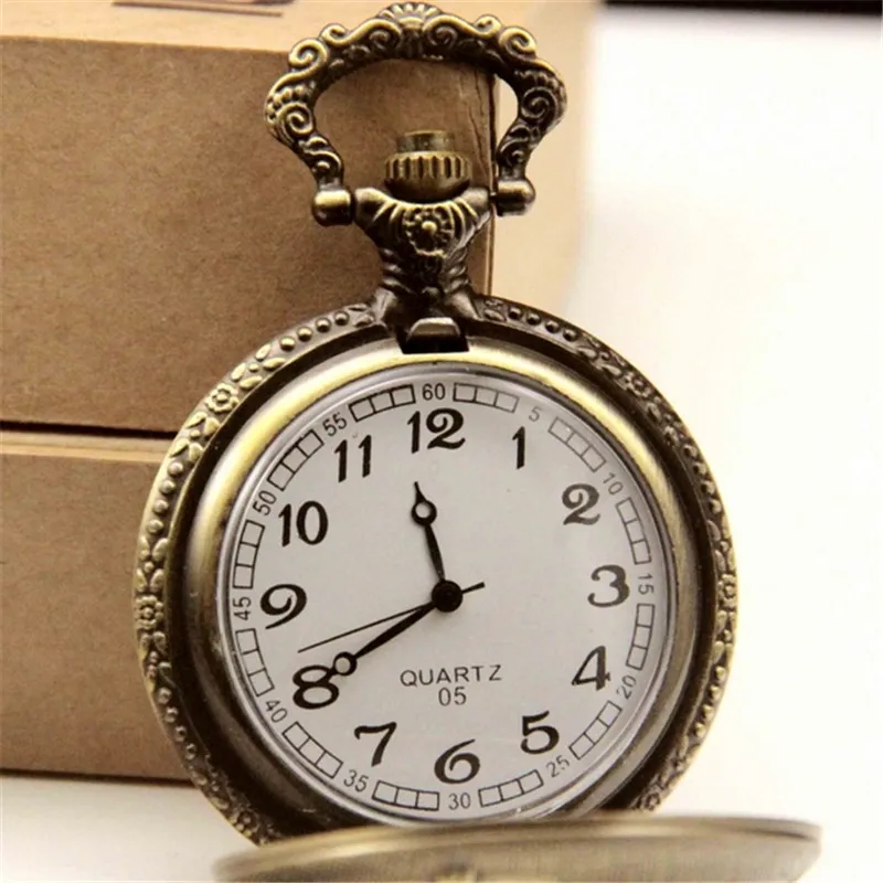 Мода Орел Водонепроницаемый карманные часы Мужская Длинная Цепь Женщины и