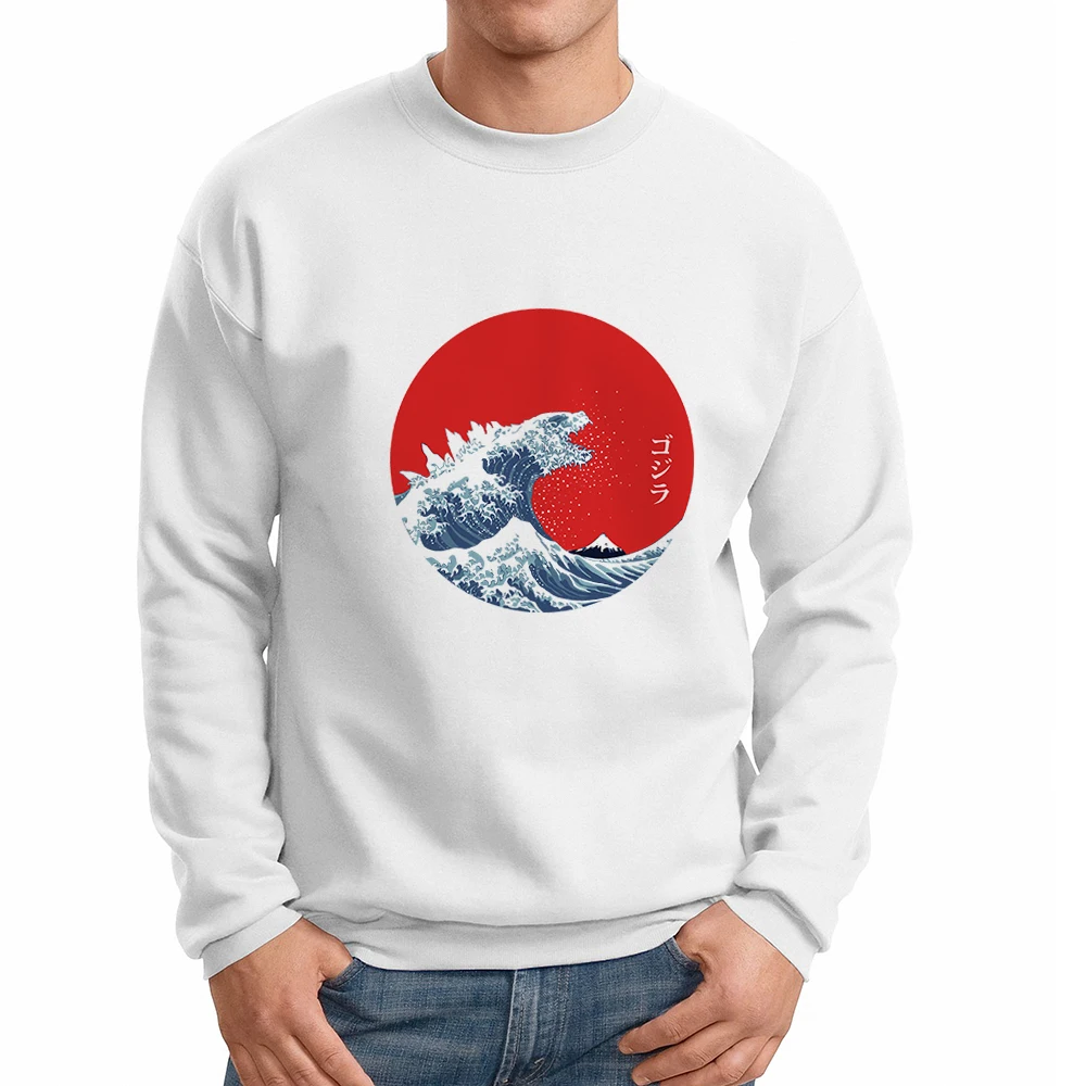 Babaseal Hokusai Kaiju панк молния мужские розовые толстовки скейтборд Мужская хлопковая
