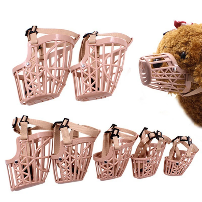 Новинка 1 шт. 7 размеров Пластиковые коричневые сильные собаки мордочки корзина