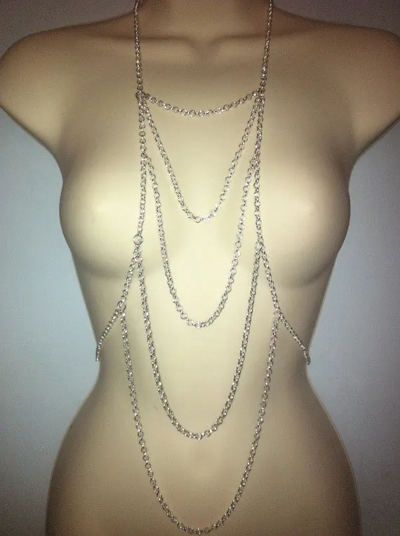 Бикини Пляжное украшение цепочка с перекрестной талией Женская для тела летняя