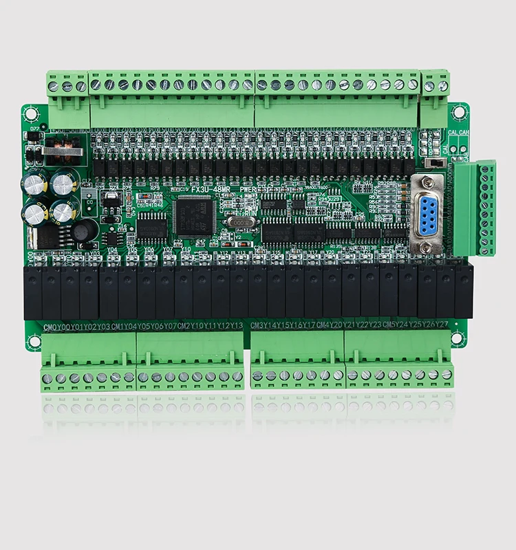 FX1N FX2N FX3U 48MR или 48MT, 6AD 2DA PLC RS232 RS485 Modbus RTU 24VDC для Mitsubishi PLC, может опционально
