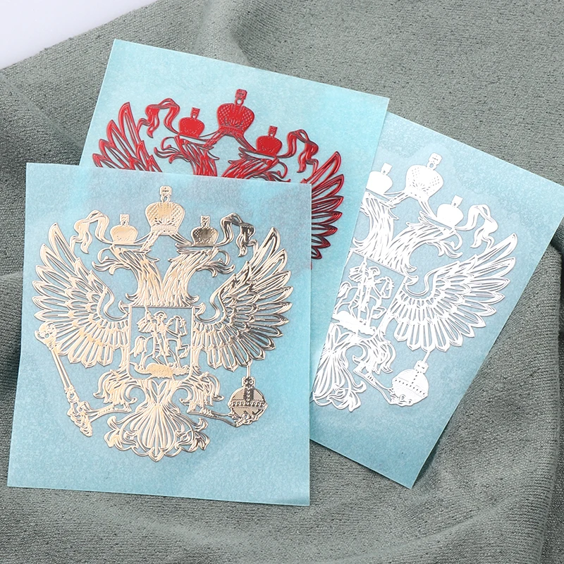 3D наклейки для автомобиля алюминиевый герб России металлический стикер кузова