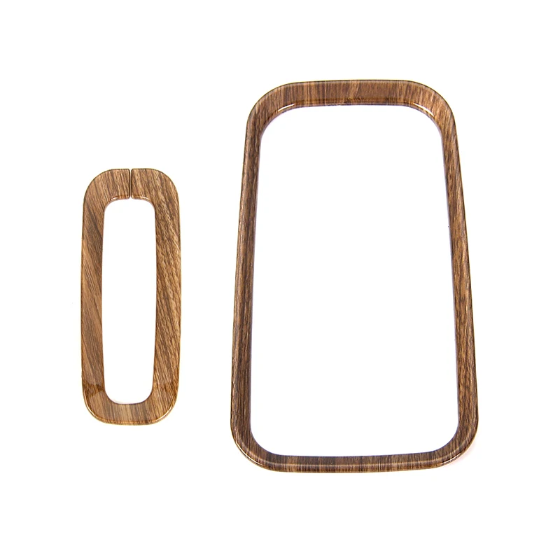 Wood Grain SHINEKA молдинги для интерьера ручка переключения передач размер панель украшение отделка кольцо крышка наклейки для Jeep Wrangler JK 2011+ аксессуары - Название цвета: Wood Grain