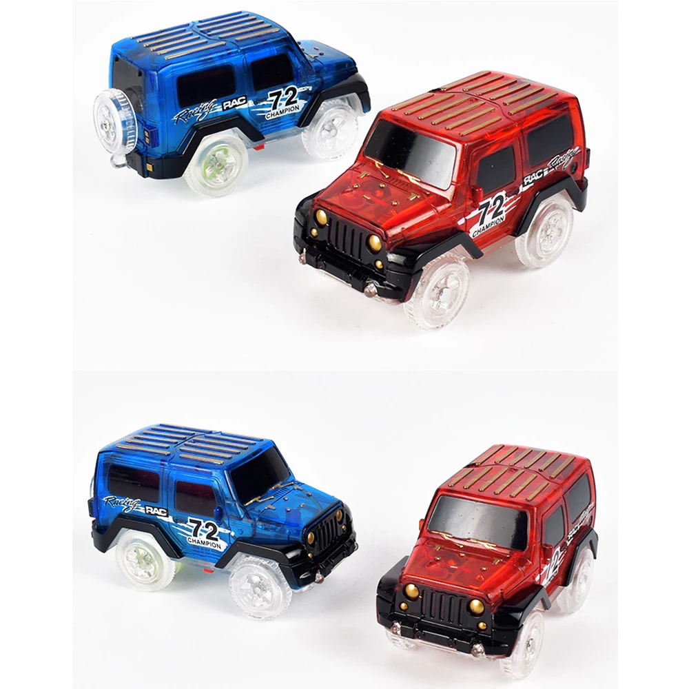 

DOOLNNG Miracle Glow Racing Track Toys Set Flexible Track DIY Assembly Kit Bend Road LED Electronic Car Toy Child's Gifts