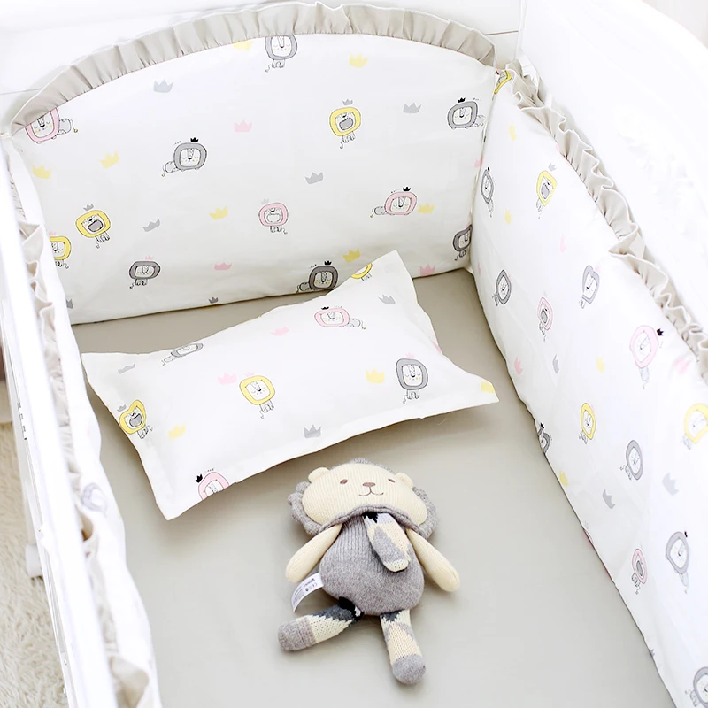 6pcs/Set Baby Bed Bumper set Baby Crib Protector Cot Around gift for newborn baby Girl Boy crib bedding set toddler bedding