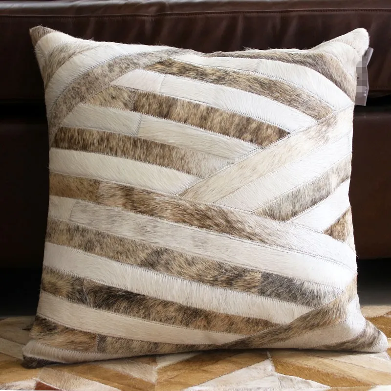 Подушка из воловьей кожи в нордическом простом стиле подушка с сердечником
