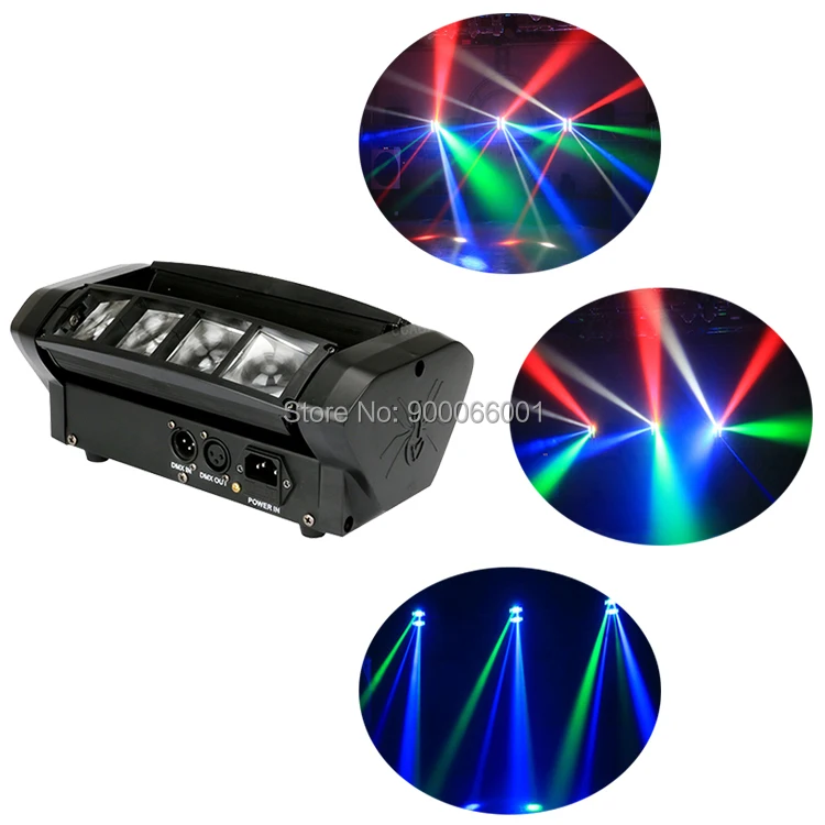 Сценический 8X10 Вт Мини светодиодный светильник-паук DMX512 светодиодный светильник с движущейся головкой RGBW светодиодный светильник для дискотеки клуба Dj