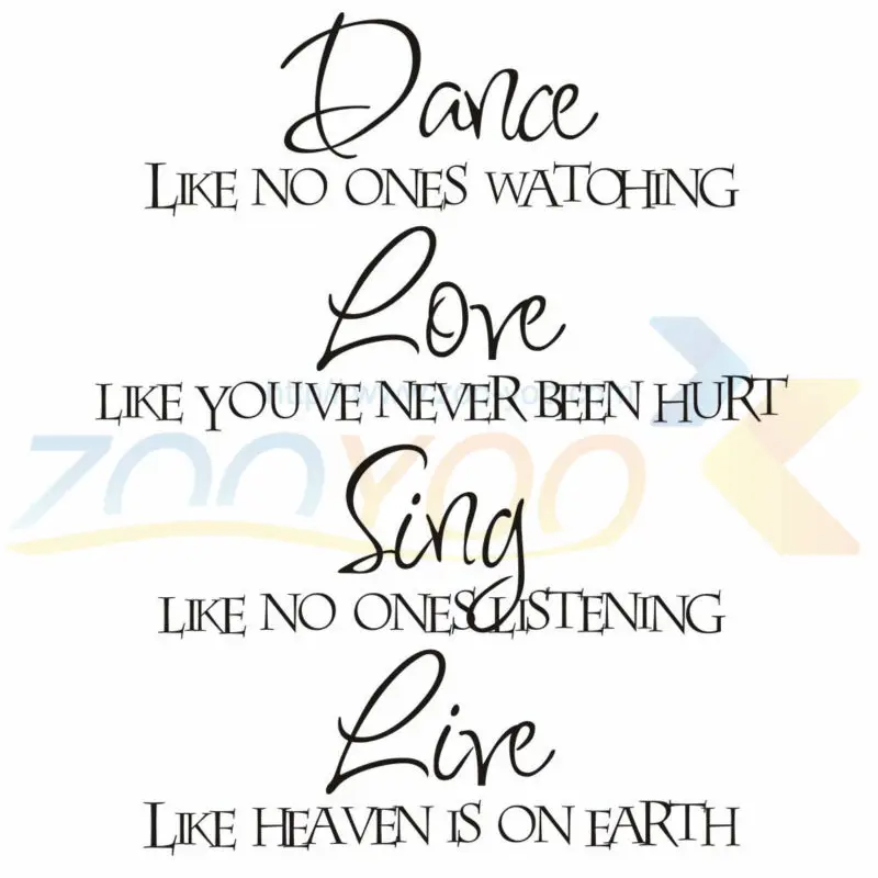 Dance как будто никто домашний декор креативная Наклейка на стену ZooYoo8103