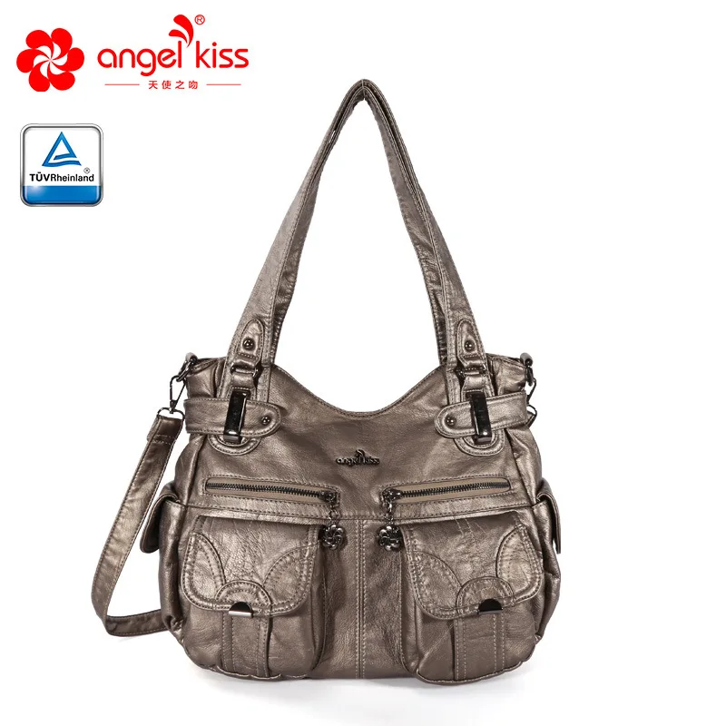 Mineral ash Angelkiss Фирменная новинка Женская сумка через плечо женская повседневная большая сумка высокого качества из искусственной кожи женская сумка-хобо - Цвет: Mineral ash