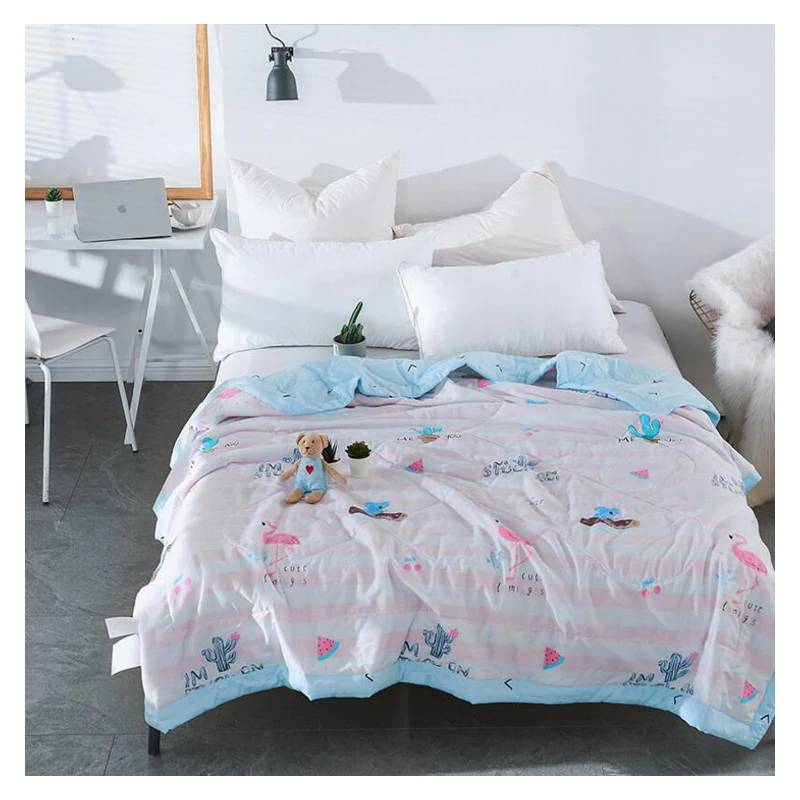 Summer thin soft DUVET COVER cartoon warm LUXURY summer QUILT DOUBLE SUPER baby Blanket Queen King Size healthy Bed quilt | Дом и сад