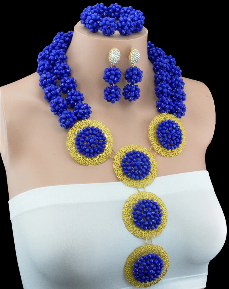 Эксклюзивный Свадебный комплект ювелирных изделий в нигерийском стиле с