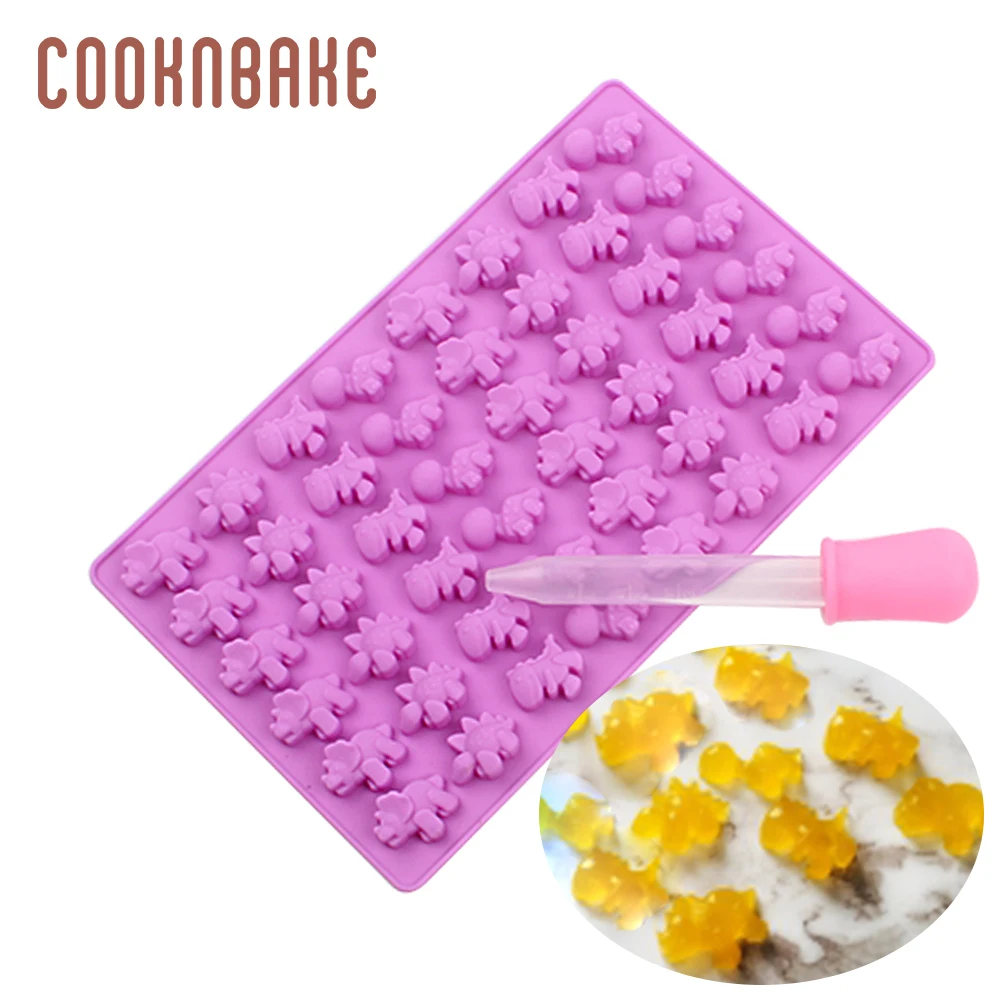 CDY-296 COOKNBAKE клейкая силиконовая форма «Медведь» для конфет, шоколада, динозавра, сахара, клейкой формы, инструмент для украшения торта с капельницей, сделай сам, Рождество - Цвет: CDY-296