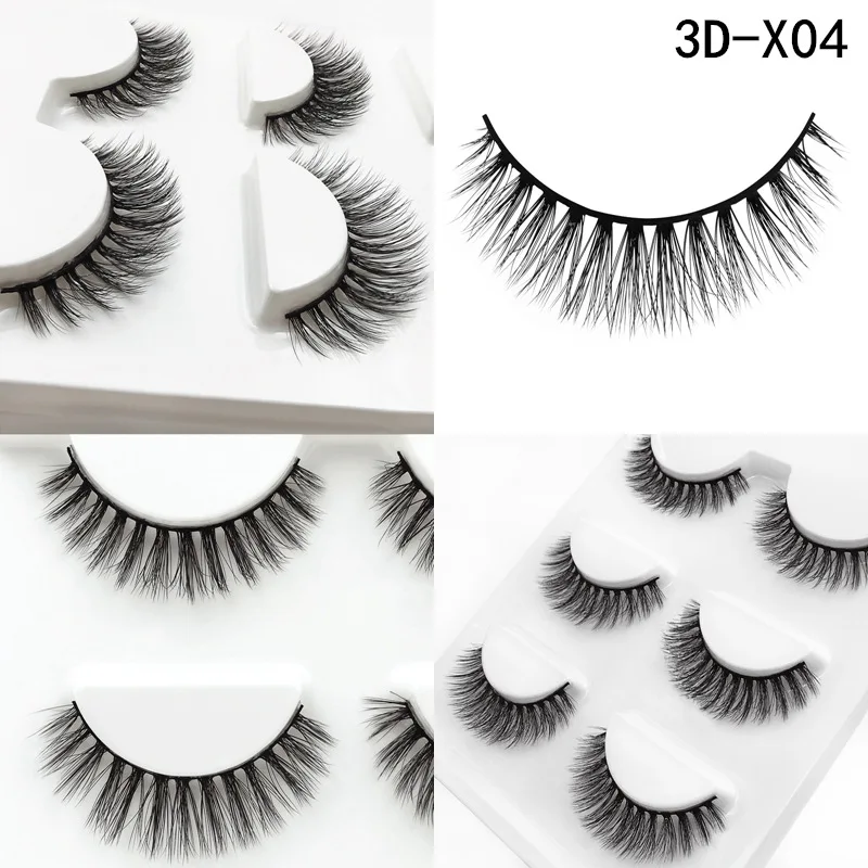 3 пары норковые волосы Накладные ресницы натуральные толстые длинные глаза Wispy