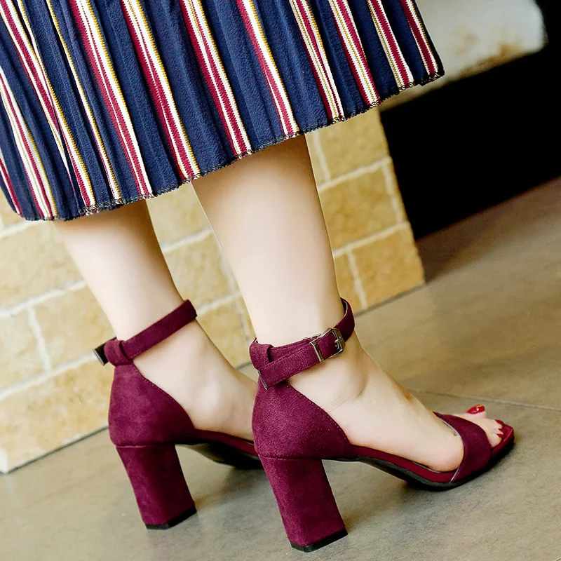 Женские Босоножки на каблуке с ремешком щиколотке Летняя обувь женские Вечерние