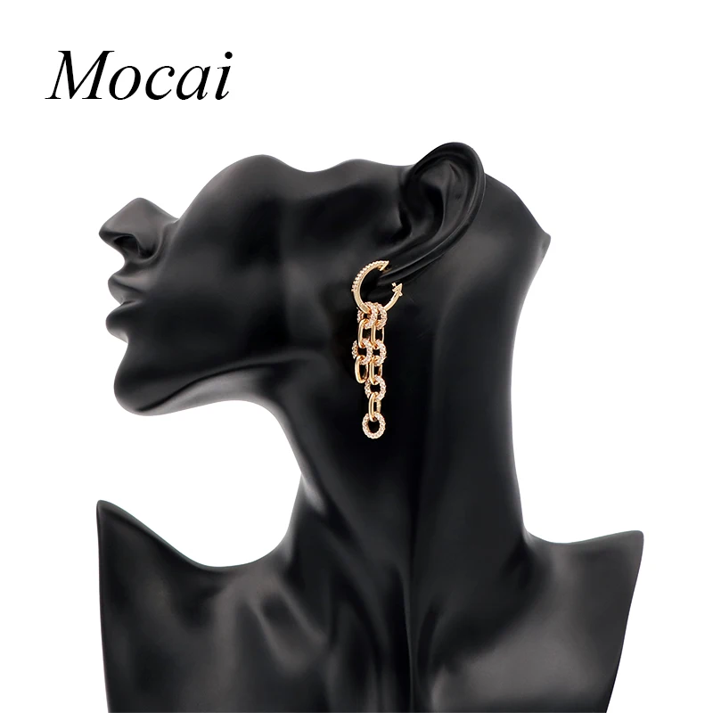 Женские серьги-капельки с кристаллами ZK50 модные круглые серьги в стиле панк для