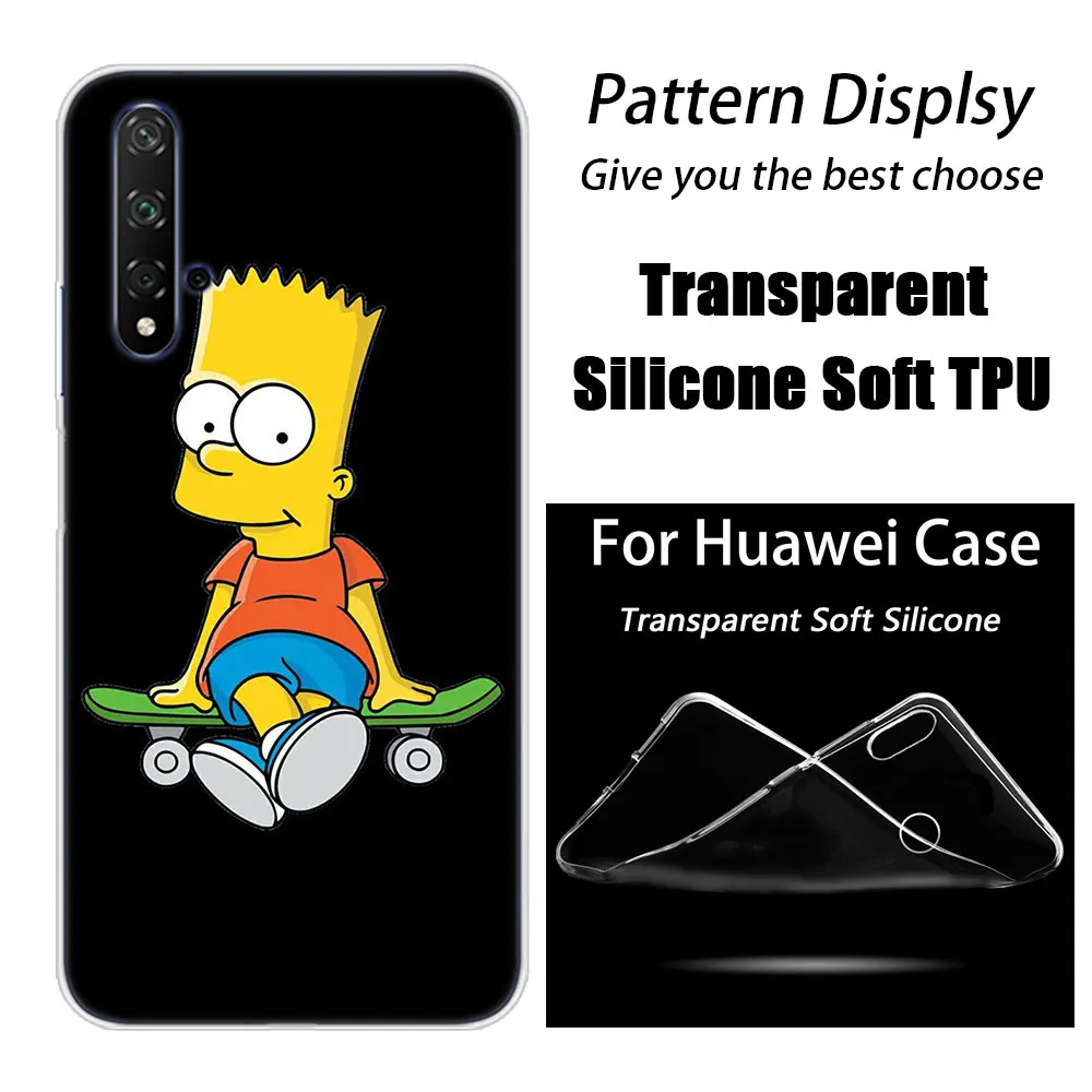 002 Hot The Simpsons Fashion Soft Silicone Case for Huawei Honor 20 8A 7A Pro 10 9 8 Lite View 20 7S 8S 8X 7X 6X 8C 20i 10i Play TPU - Цвет: 002