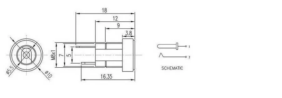 100 шт. DC-022 Разъем питания постоянного тока разъем адаптер интерфейс DC022 5.5x2.1мм |