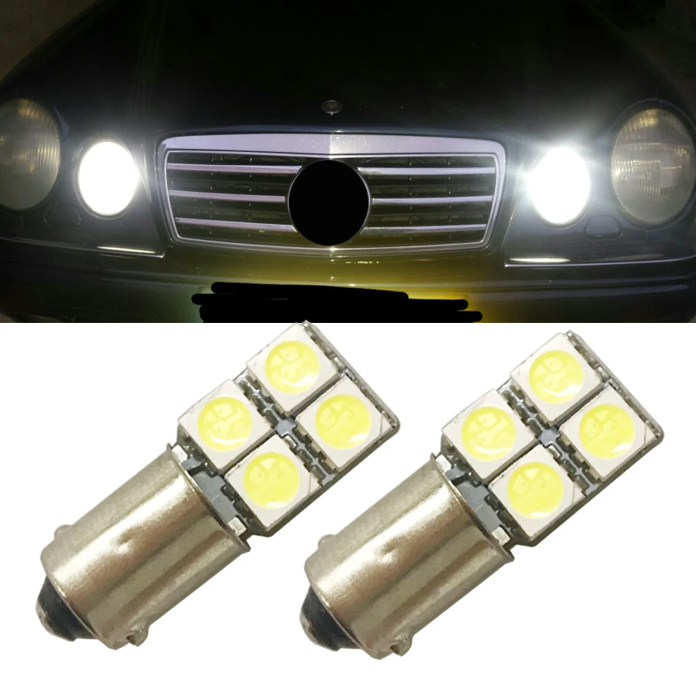 2 шт. BA9S 4 SMD 5050 светодиодный Canbus лампы ошибок t4w h6w Автомобильный интерьер