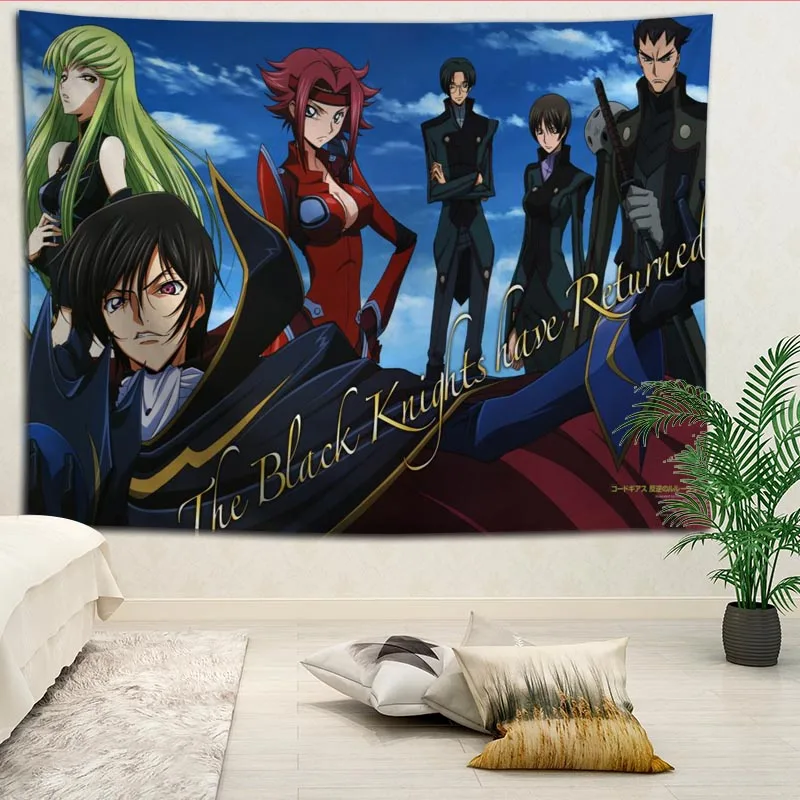 Новое поступление гобелен с принтом Geass индивидуальным кодом больше размеров