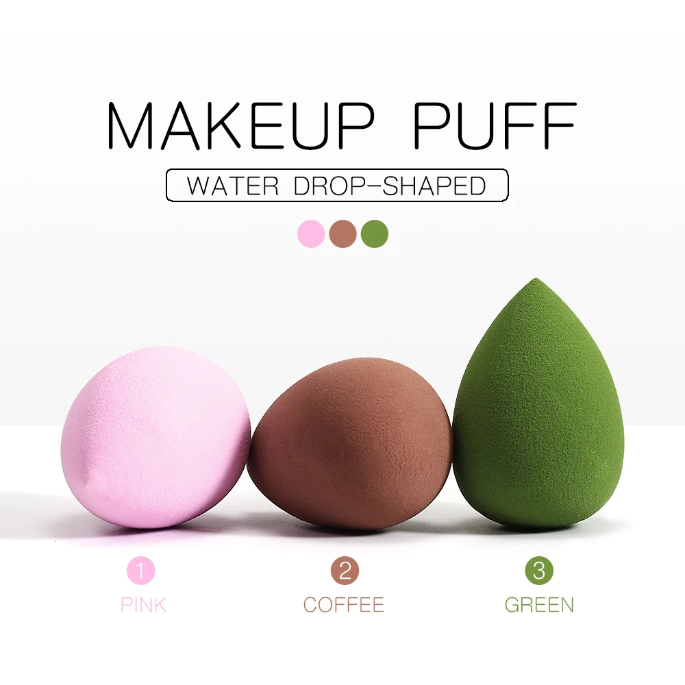 5 шт./компл. губка для макияжа слоеная Капля воды скошенная Смешанная форма