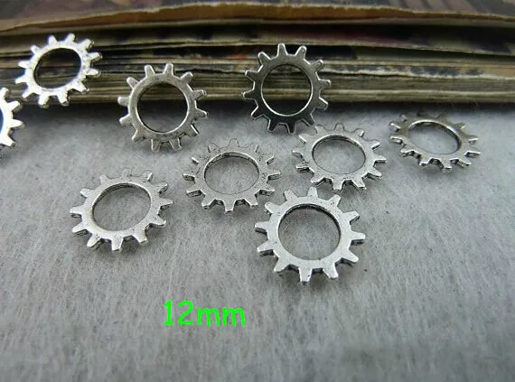Бесплатная доставка 150 шт./лот подвески с маленькими зубчатыми коннекторами 12 мм