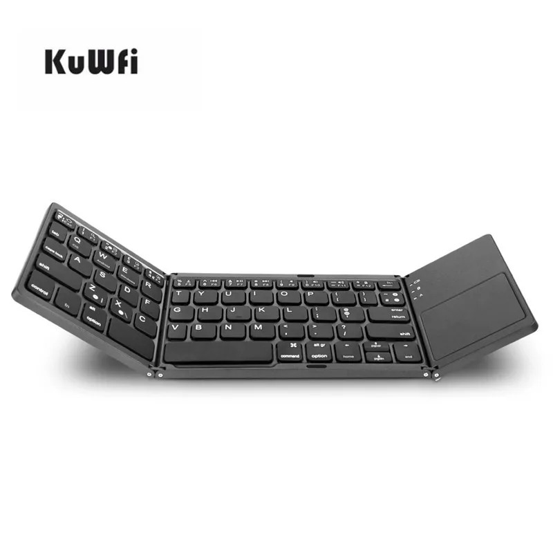KuWfi двухместная Складная Bluetooth клавиатура Мини Портативная Беспроводная