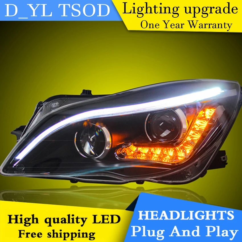 

Car Styling Headlights for Regal 2014 LED Headlight for Regal Head Lamp LED Daytime Running Light LED DRL Bi-Xenon HID